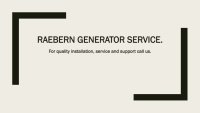 Raeburn Generator Service